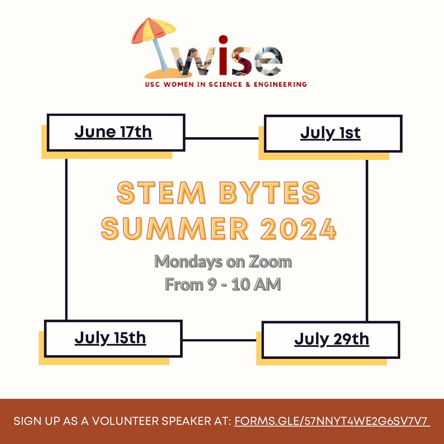 Featured image for “[PhD] Volunteer Speakers Needed For STEM Bytes Seminar Summer 2024”