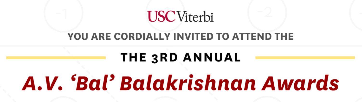 Featured image for “[MS/PhD] Save the Date: 2024 A.V. Balakrishnan Awards, honoring Dr. Earl H. Dowell (Wed Oct 16, RTH526)”