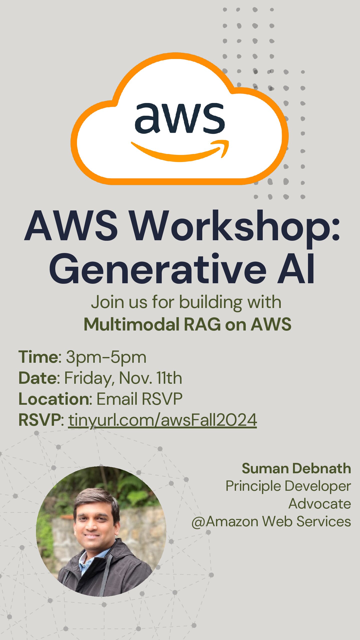 Featured image for “[UG/MS] Amazon Web Services (AWS) Generative AI Workshop with Q&A”