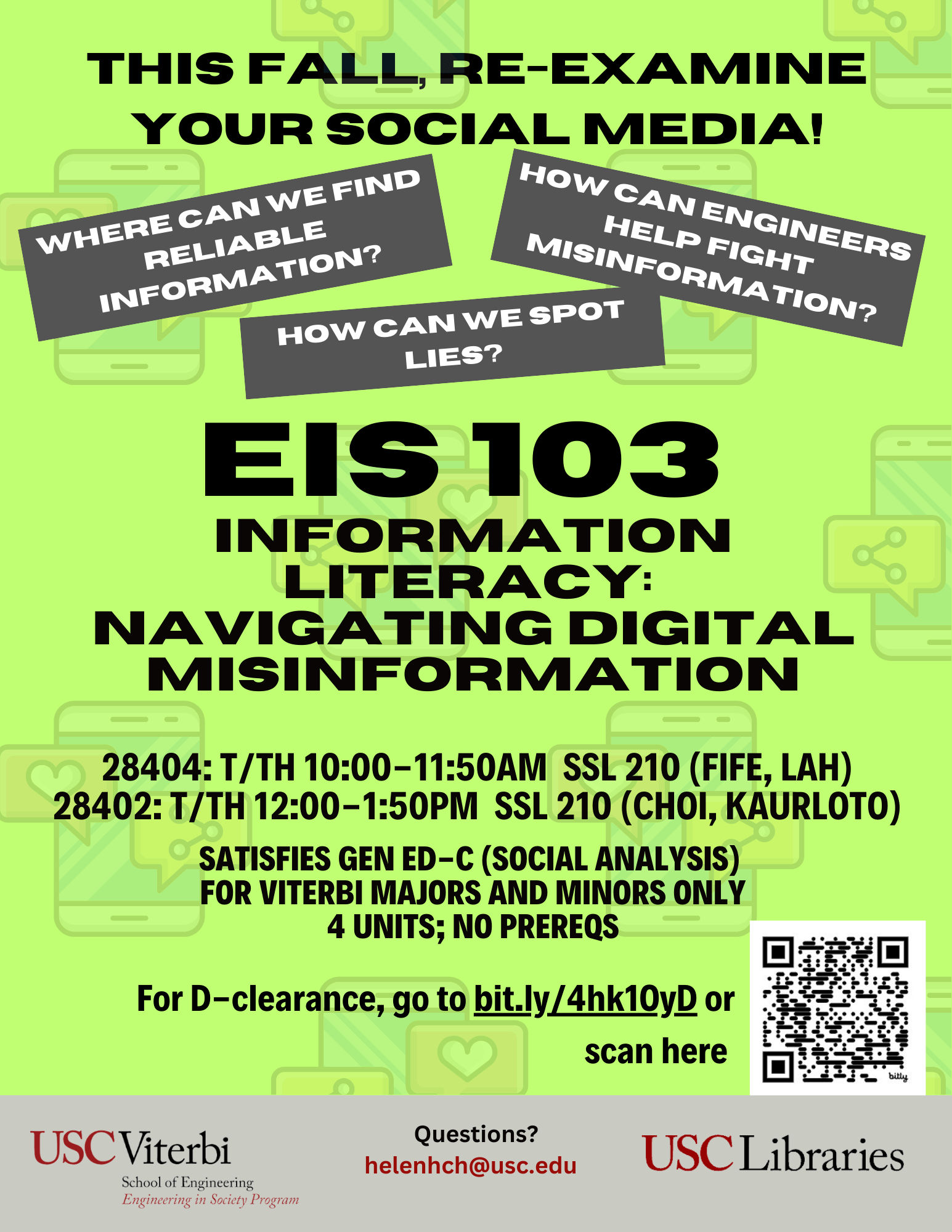 Featured image for “[UG] GE Class for Viterbi Majors and Minors for FALL 2025”